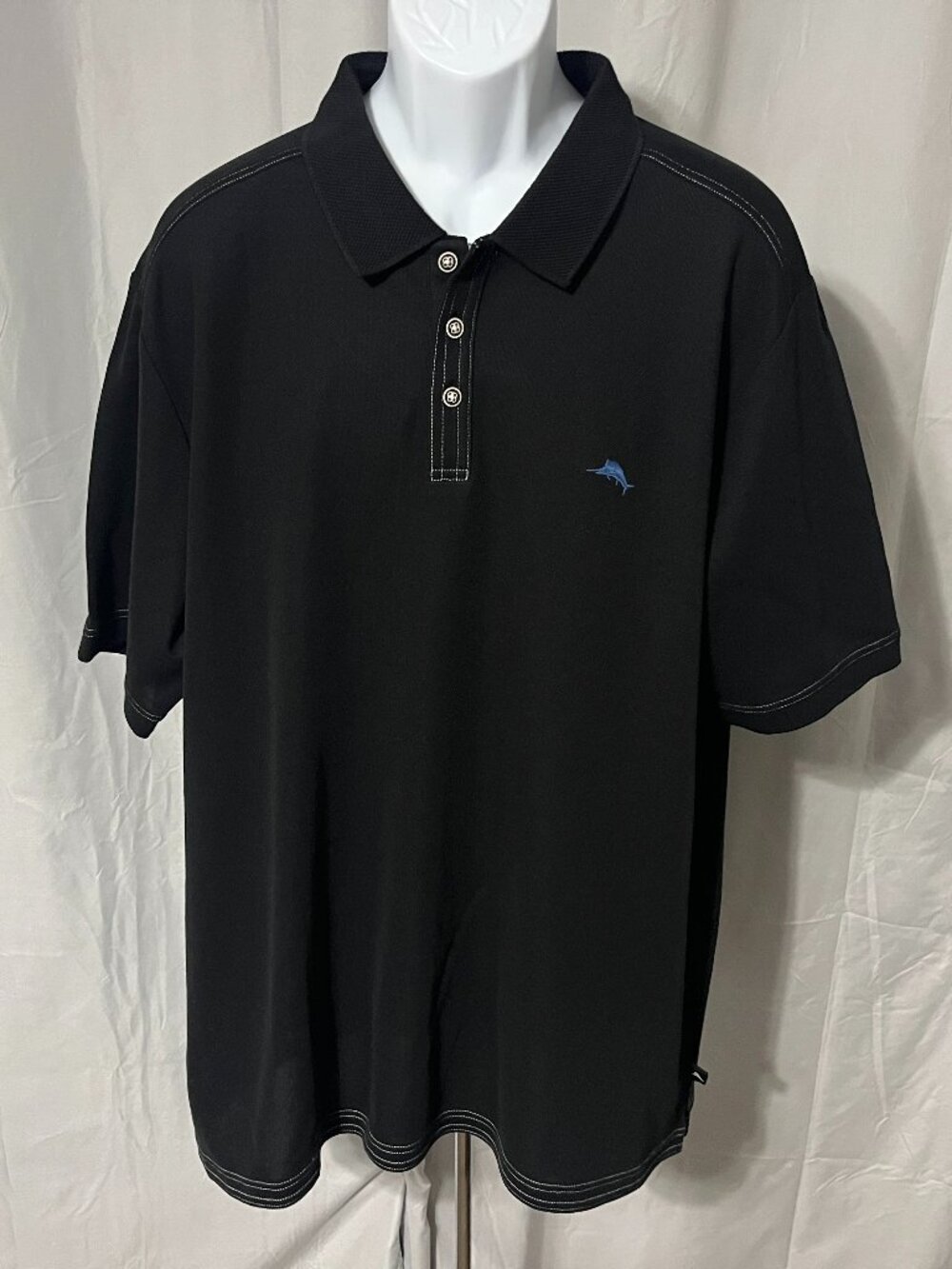 ⛳ Tommy Bahama Men’s IslandZone Black Performance Golf Polo Shirt XXL 🖤